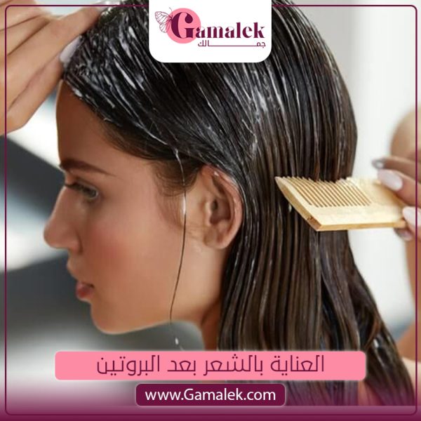 العناية بالشعر بعد البروتين