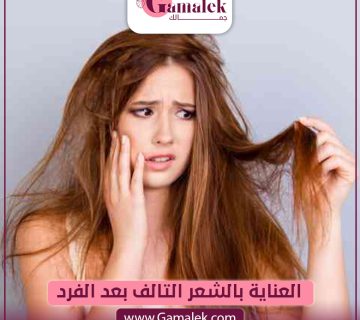العنايه بالشعر التالف بعد الفرد